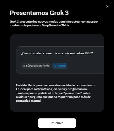Elon Musk presentó DeepSearch y Think, funciones clave de Grok 3 para búsquedas avanzadas y análisis complejo.