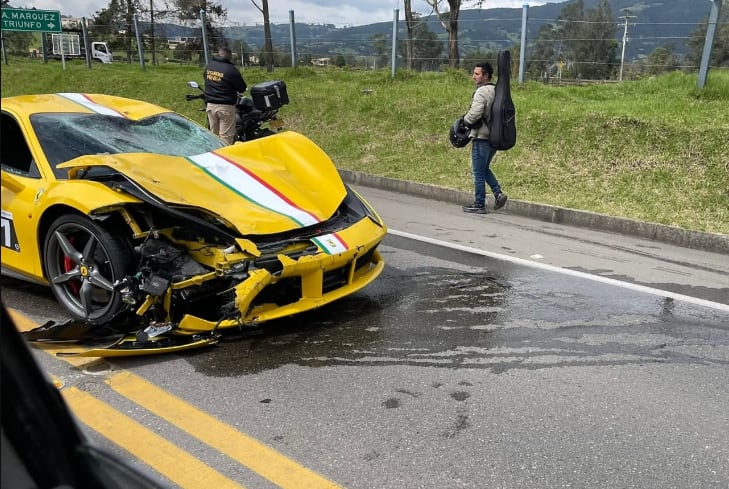 Accidente en vía La Calera-Sopó