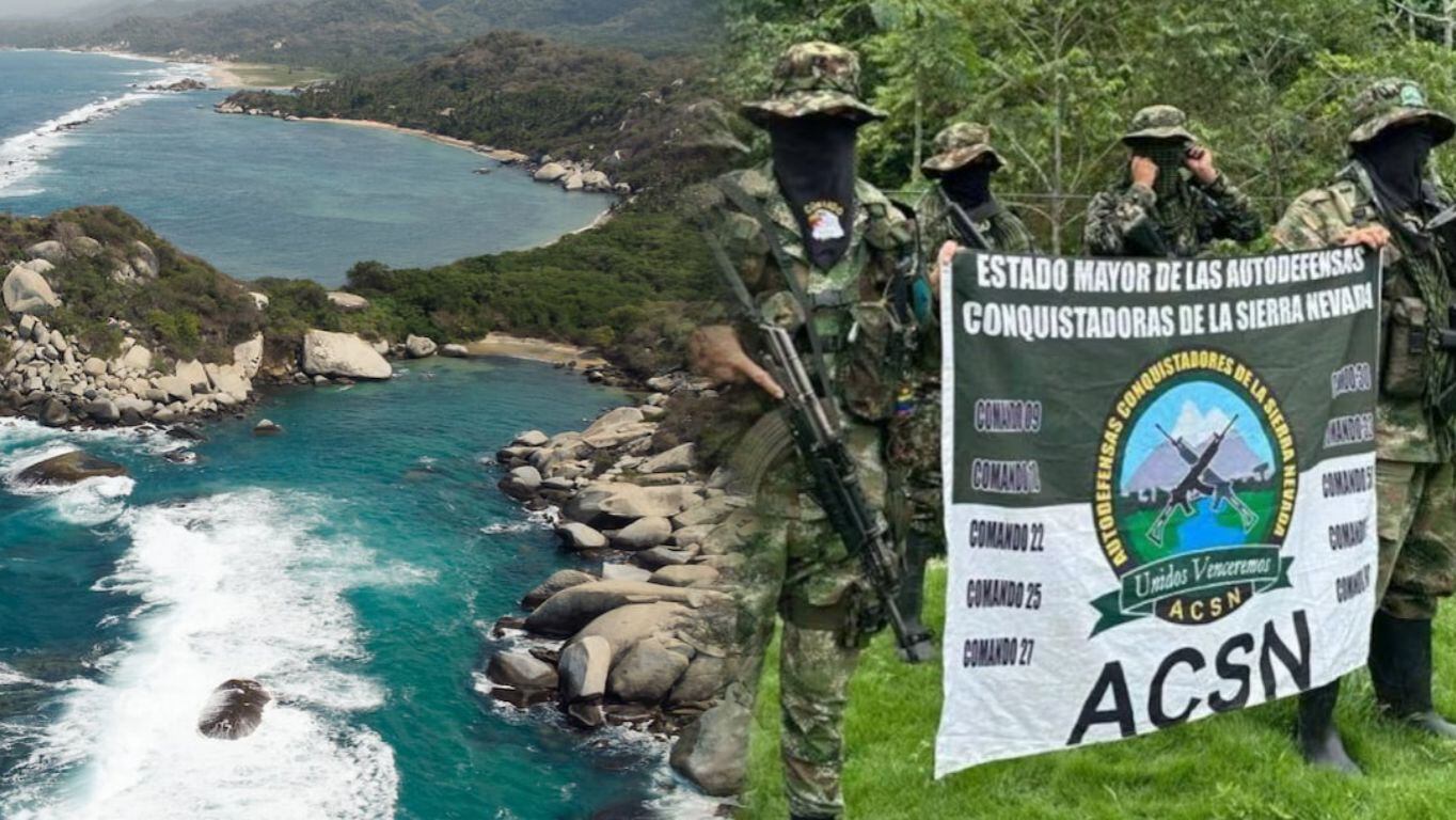 Parque Tayrona y las Autodefensas Conquistadoras de la Sierra Nevada.