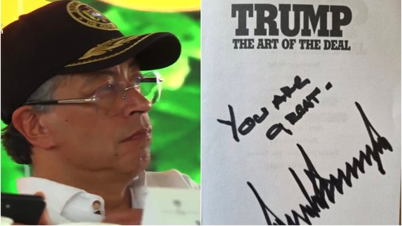 Gustavo Petro presumió la dedicatoria que le hizo Donald Trump.