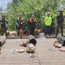 Explosivos con los que, al parecer, el ELN pretendía atacar al Ejército en Guainía.