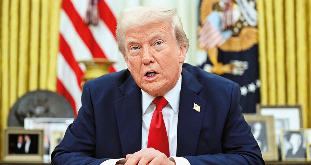 “Durante décadas, nuestro país ha sido saqueado, pillado, violado y expoliado por naciones cercanas y lejanas, tanto amigas como enemigas”, dijo el presidente Donald Trump.