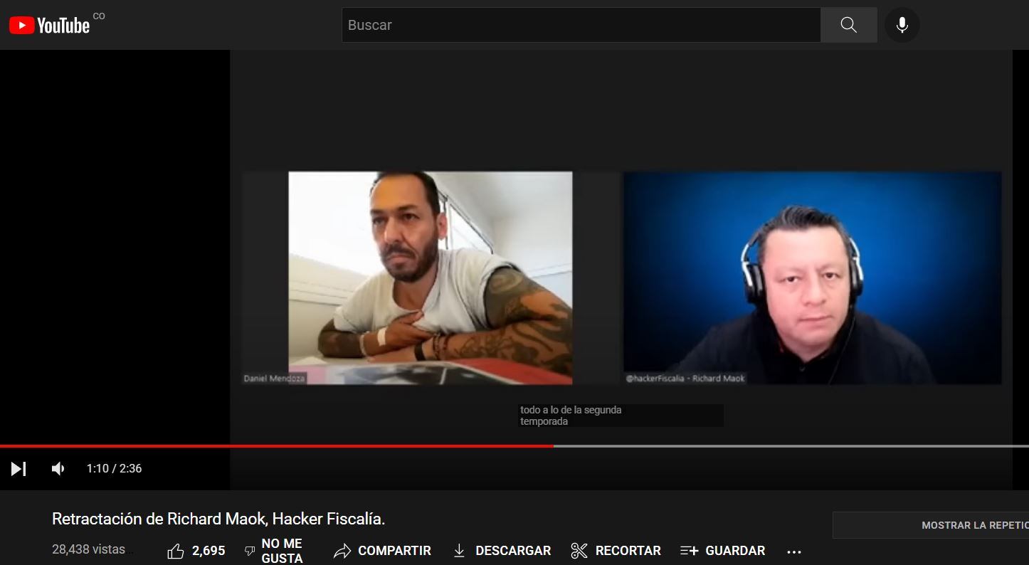 El 'HackerFiscalía' se retractó de los señalamientos hechos contra el abogado Daniel Mendoza.