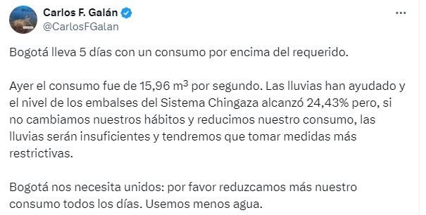 Mensaje de Carlos Fernando Galán