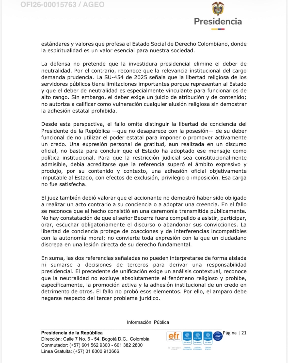 Impugnación fallo juez
