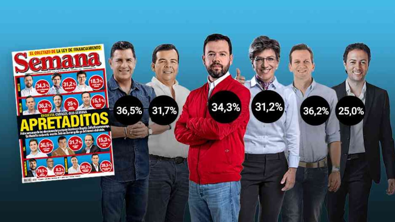 A dos semanas de las elecciones hay empate técnico en Bogotá, Cali y Bucaramanga. En Medellín, nada está escrito. Solo en Barranquilla ya definieron el alcalde.