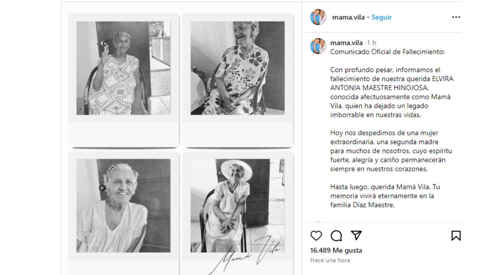 Murió ‘Mamá Vila’, madre de Diomedes Díaz, en una clínica de Valledupar. Dolor en la familia del ‘Cacique’