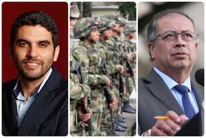 El representante a la Cámara, Hernán Cadavid, y el presidente de Colombia, Gustavo Petro.