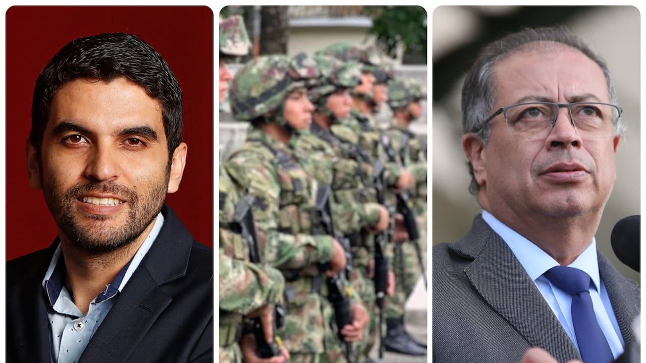 El representante a la Cámara, Hernán Cadavid, y el presidente de Colombia, Gustavo Petro.