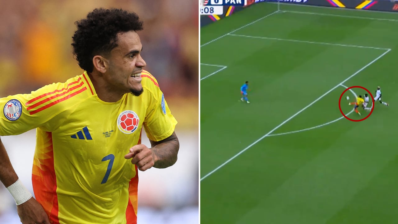 Luis Díaz celebra su segundo gol en la Copa América 2024