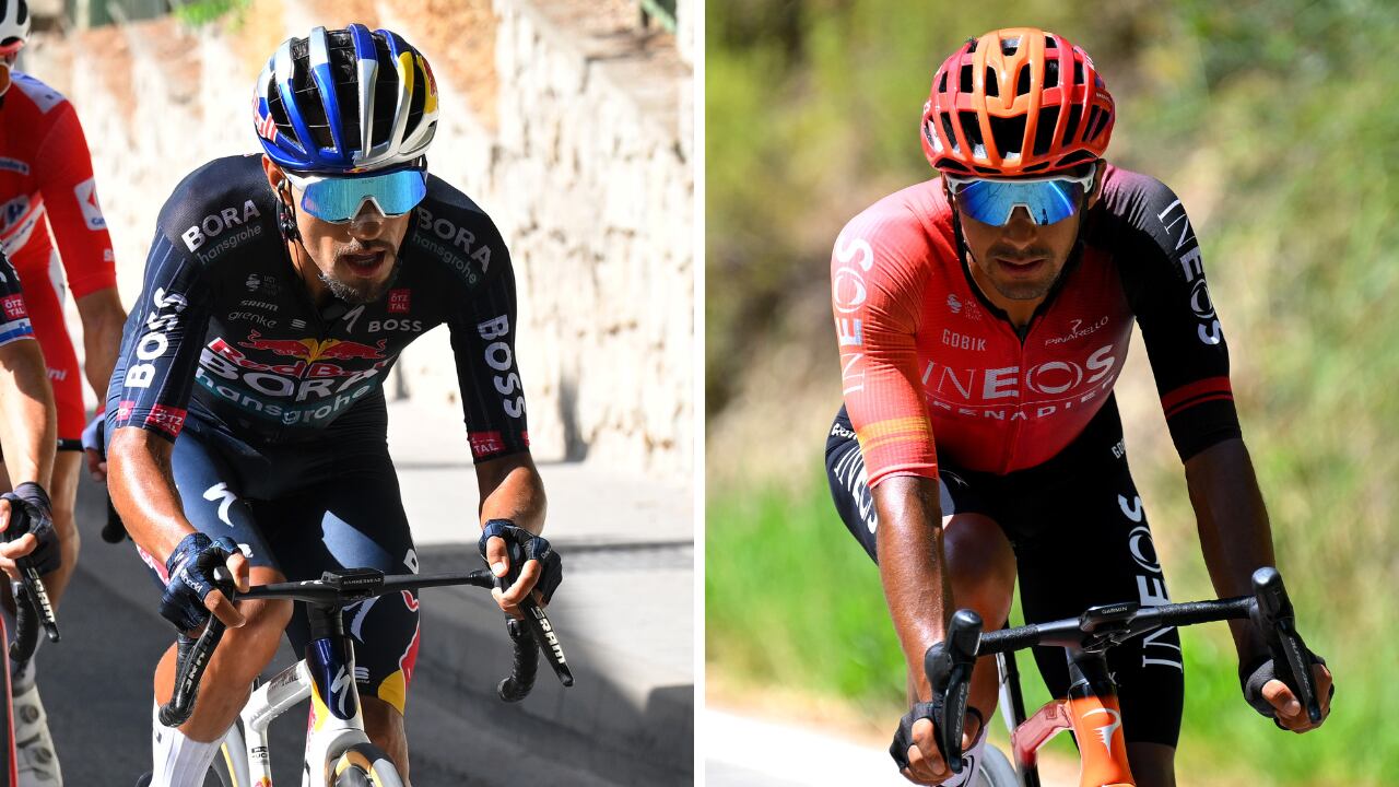 Daniel Martínez y Brandon Rivera en la etapa 11 de la Vuelta a España 2024