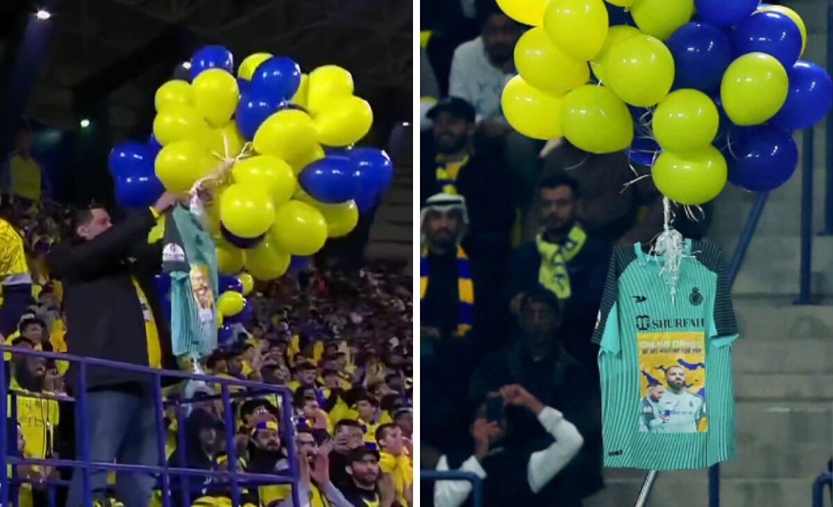 El homenaje de los hinchas de Al Nassr a Ospina.