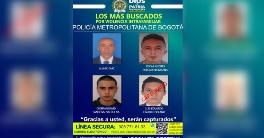 Cartel de los más buscados por violencia intrafamiliar