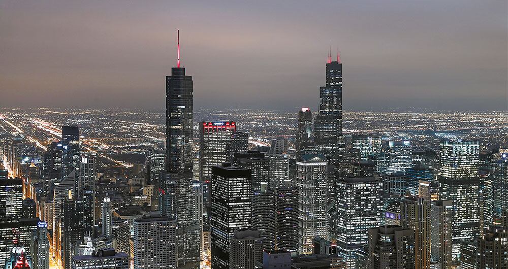 Panorámica de Chicago desde el piso 94 del John Hancock Building