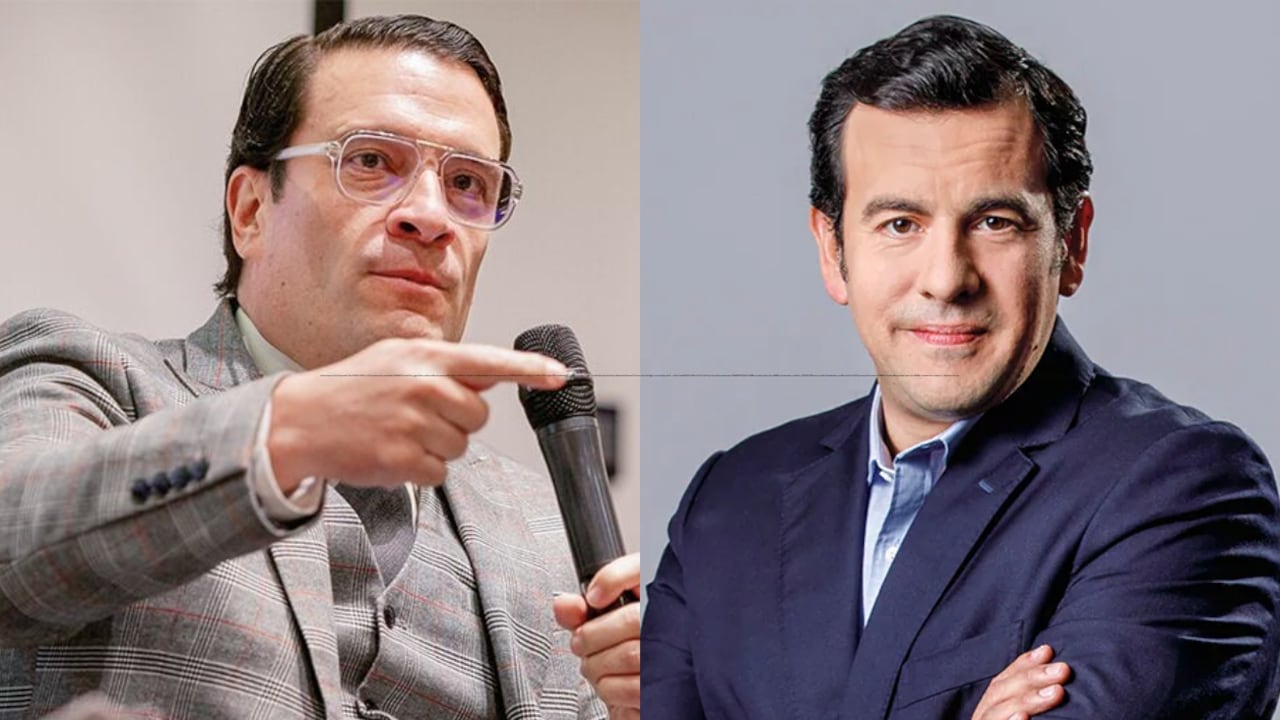 El abogado y ministro de Justicia, Iván Cancino, y el ministro del Interior, Rodrigo Lara.