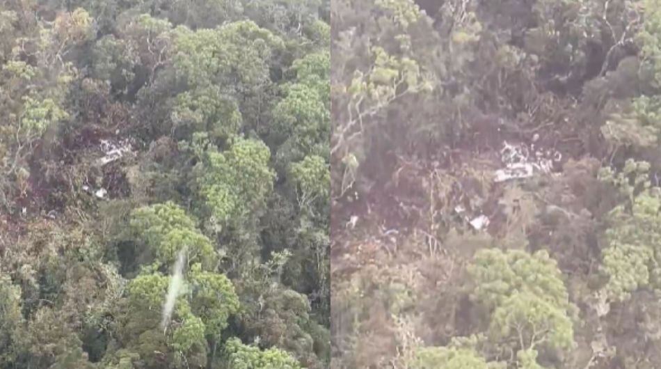 Imágenes de avioneta accidentada en Antioquia.