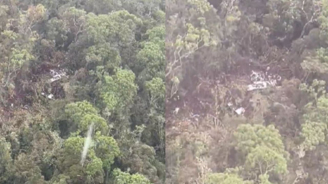 Imágenes de avioneta accidentada en Antioquia.