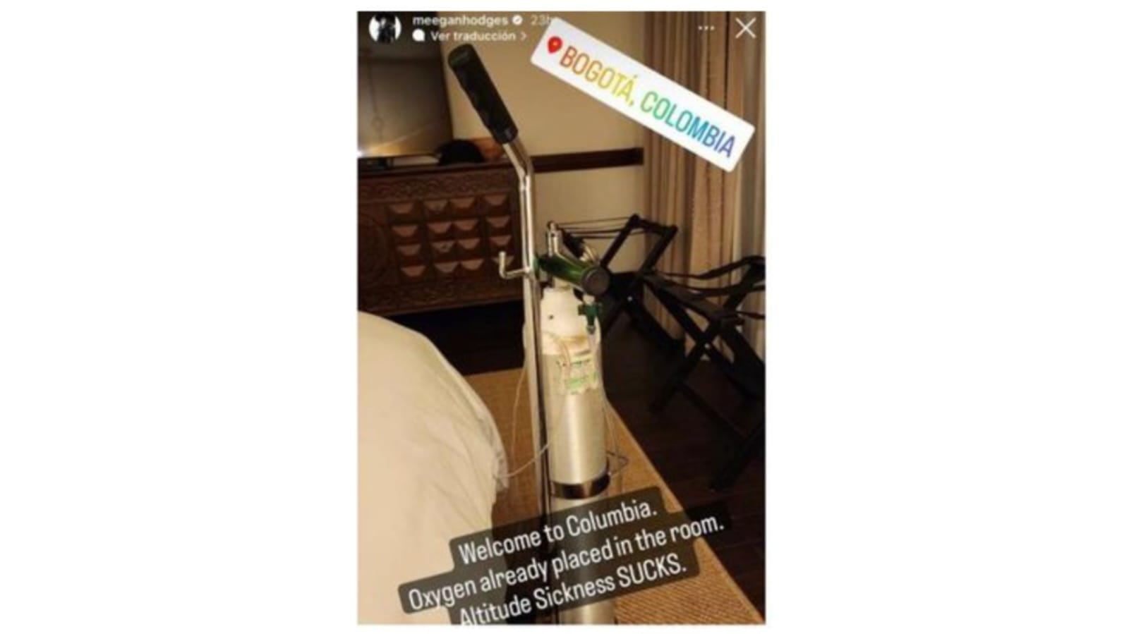 Meegan Hodges (la esposa de Axl Rose) de guns n' roses oxígeno