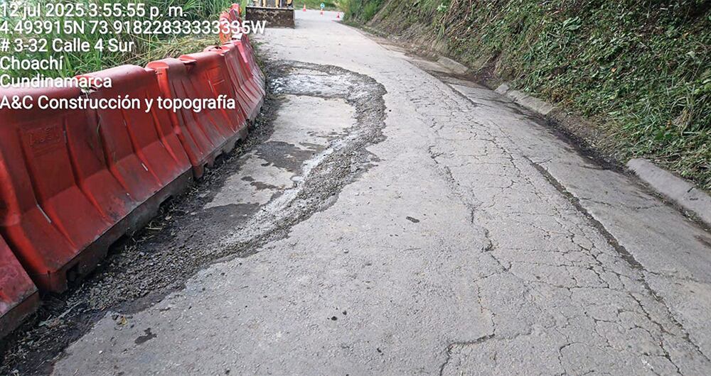 Más obras en la vía Choachí-Cundinamarca