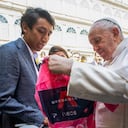 Egan Bernal se encontró con el Papa Francisco.