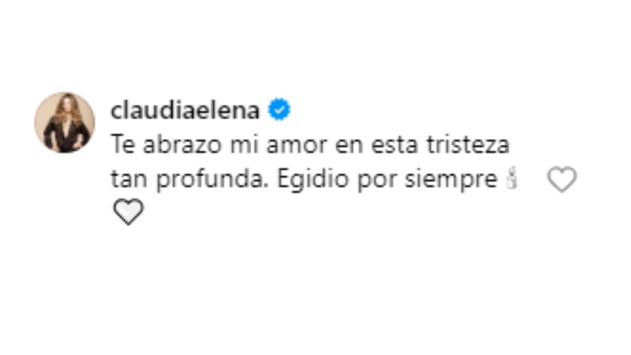 Claudia Elena Vásquez manifestó su tristeza tras el fallecimiento de Egidio Cuadrado.