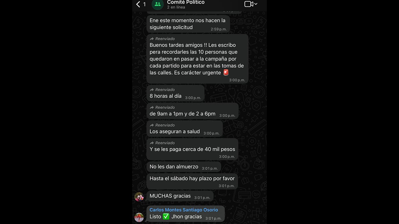 Santiago Osorio es cercano a Carlos Montes, un directivo de Gensa que participa en sus gestiones políticas.