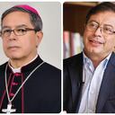 El Papa Francisco, monseñor Luis José Rueda Aparicio y Gustavo Petro.