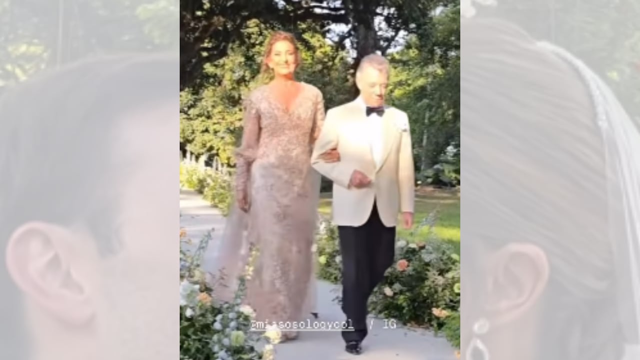 El ex Presidente de Colombia, Juan Manuel Santos Calderon, junto a su consuegra, Olga Liliana Nader