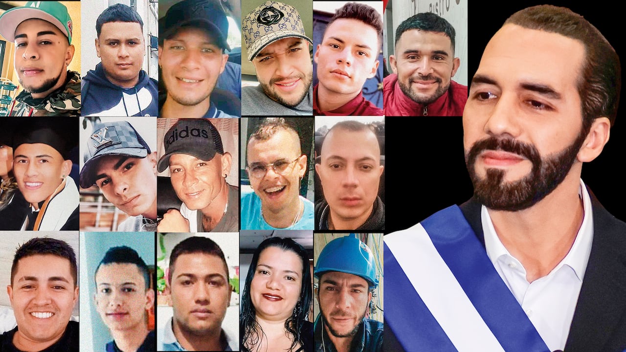Colombianos presos en El Salvador, detenidos por el gobierno de Bukele.