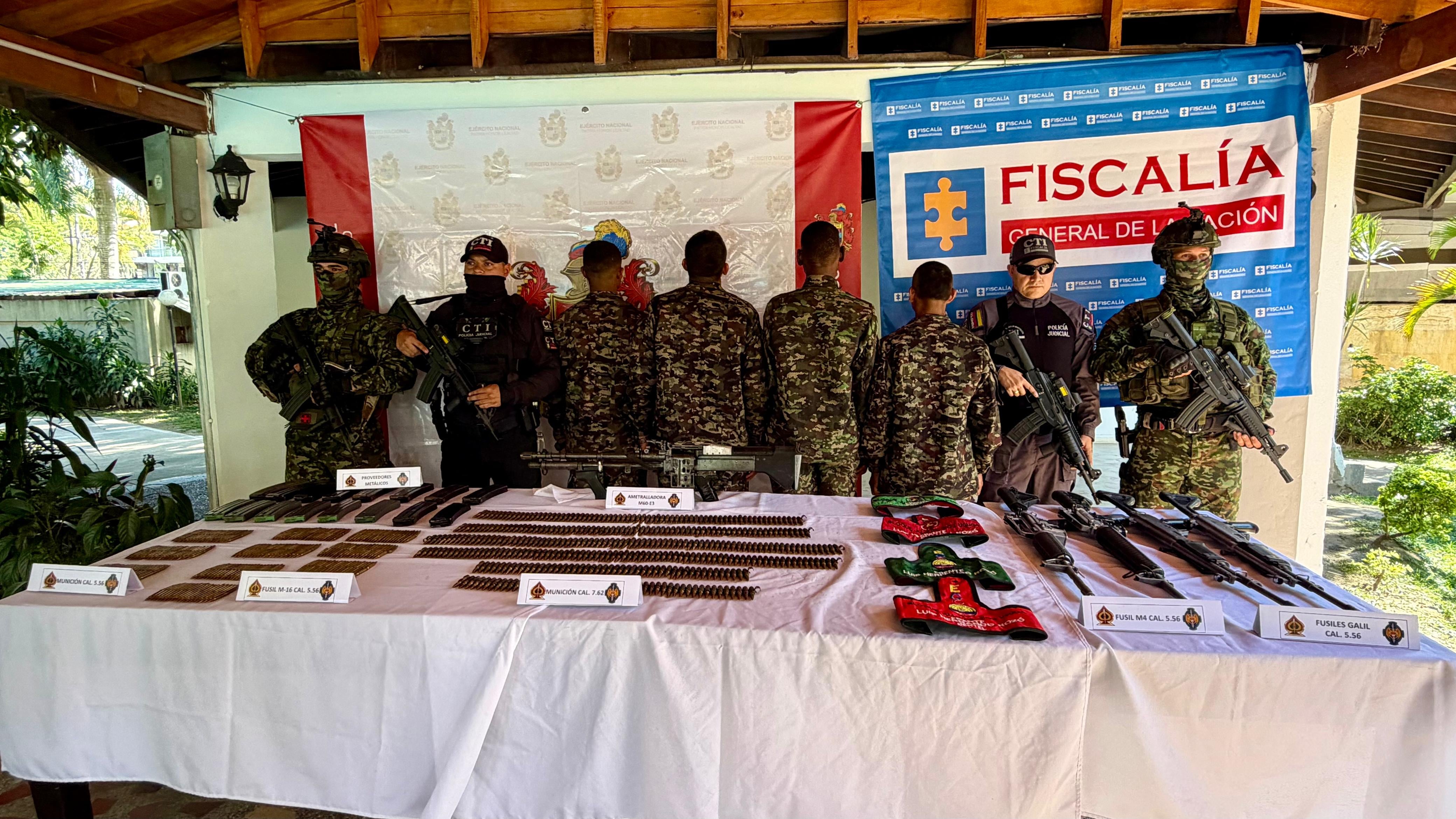 Cuatro integrantes del Clan del Golfo que se sometieron a la justicia.