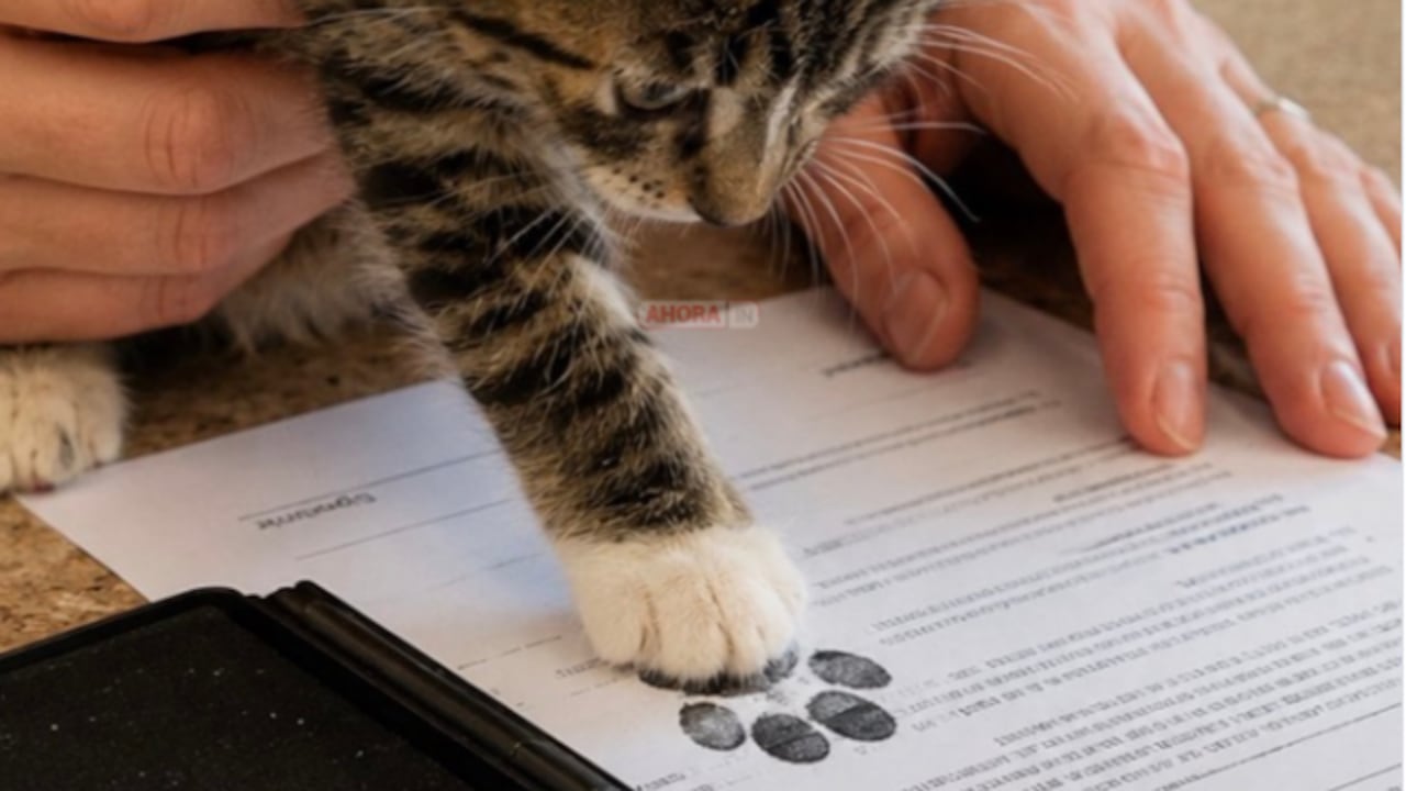 En este país, los gatos dejan su huella en los documentos de adopción.