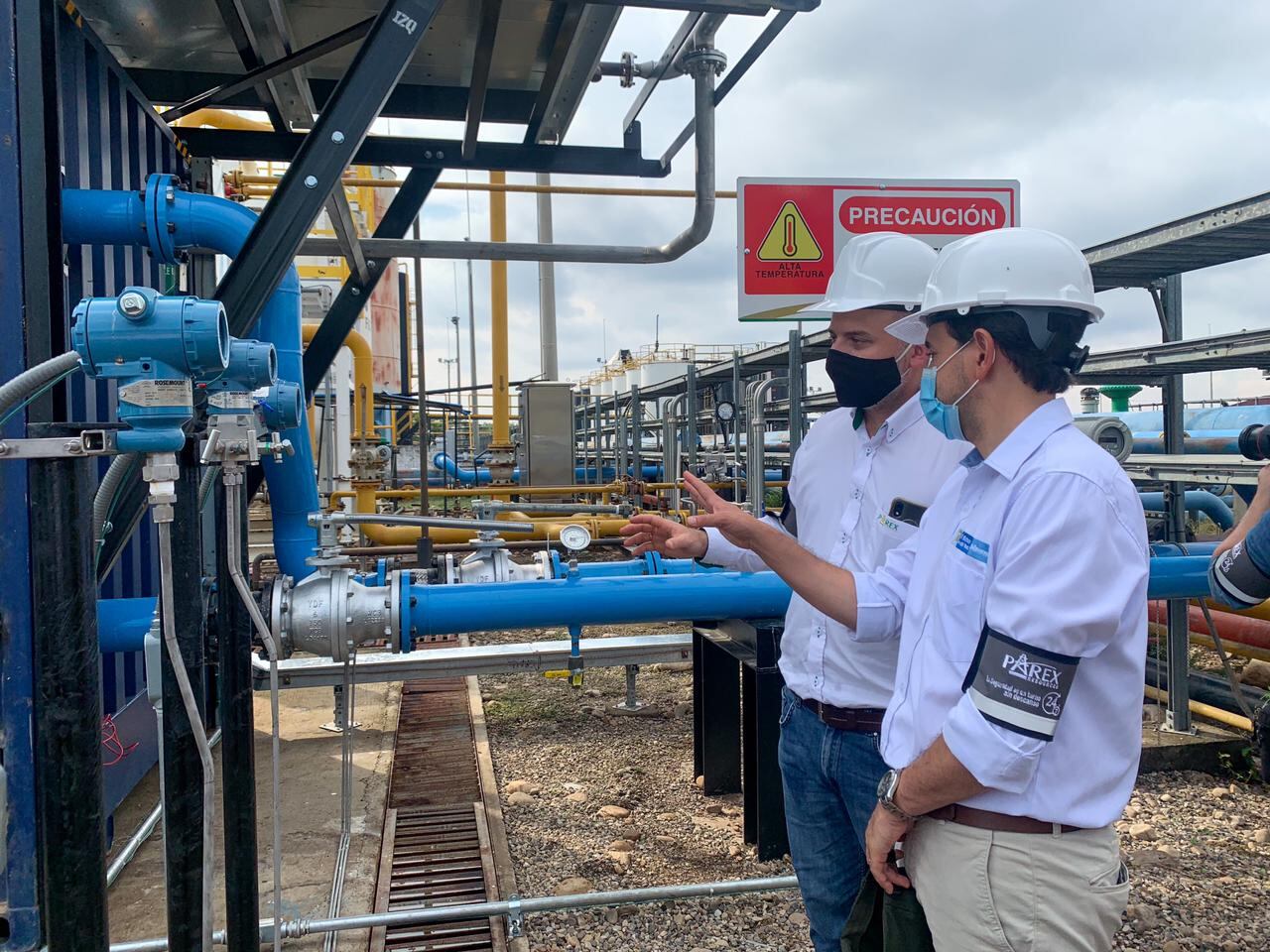 Diego Mesa, ministro de Minas y Energía y Daniel Ferreiro, presidente de Parex Resources.