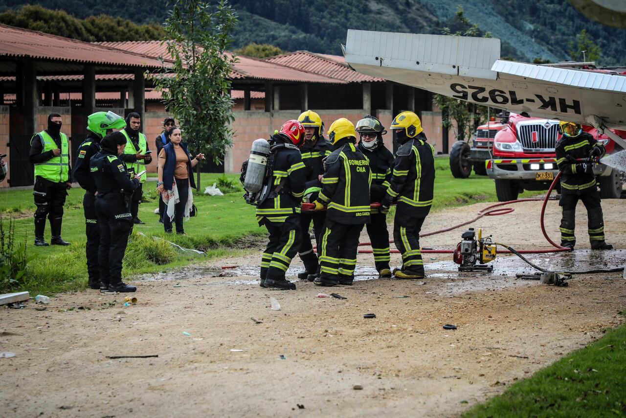 Una avioneta se accidentó entre Chía y Cajicá, en Cundinamarca.