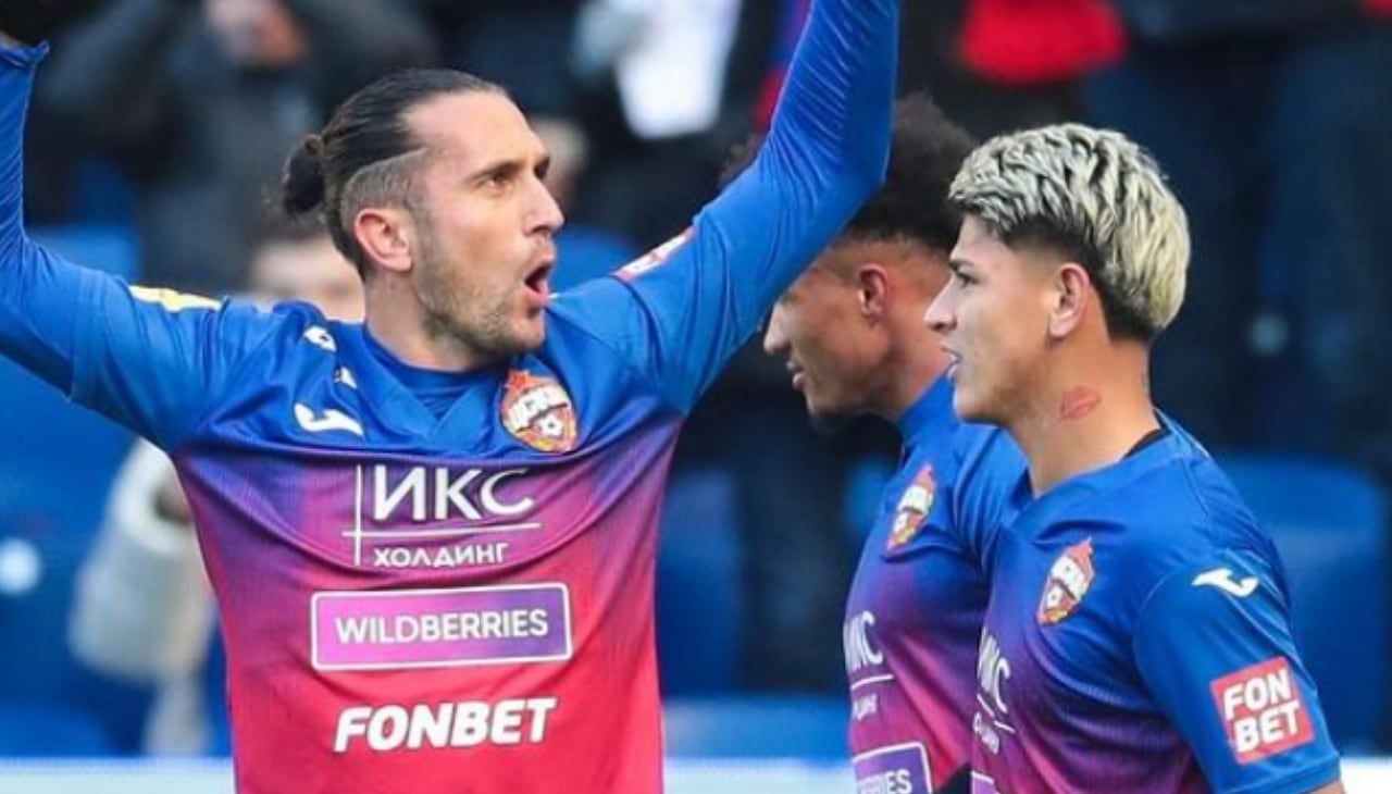 Jorge Carrascal marcó su primer tanto con el CSKA de Moscú ante Rubin Kazan