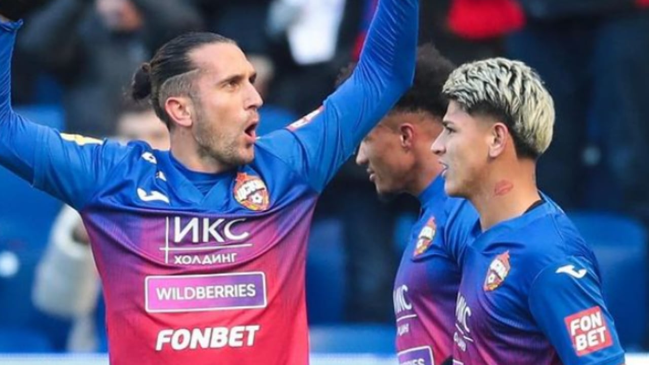 Jorge Carrascal marcó su primer tanto con el CSKA de Moscú ante Rubin Kazan