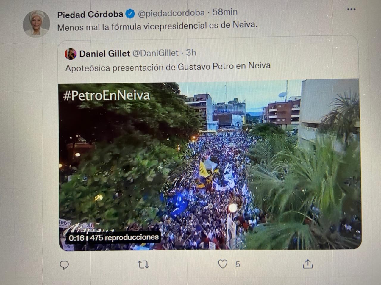 La equivocación en la que incurrió Piedad Córdoba