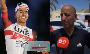 Juan Sebastián Molano y Joxean ‘Matxín’ Fernández, director deportivo del UAE Team Emirates.