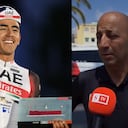 Juan Sebastián Molano y Joxean ‘Matxín’ Fernández, director deportivo del UAE Team Emirates.