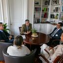 Consejero Presidencial de Regiones Luis Fernando Velasco y el gerente de la Guajira Luis Eduardo Gómez.