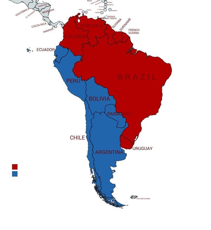 Mapa político de Suramérica tras el triunfo de Kast