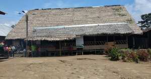 Comunidad indígena de Macedonia, perteneciente a la etnia Ticuna, en el Amazonas.