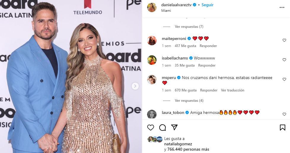 Maite Perroni comentó la foto de Daniella Álvarez y Daniel Arenas