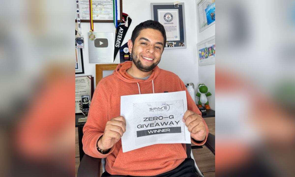 El premio que recibirá Burgos, lo llevará a vivir una 'experiencia astronauta'.