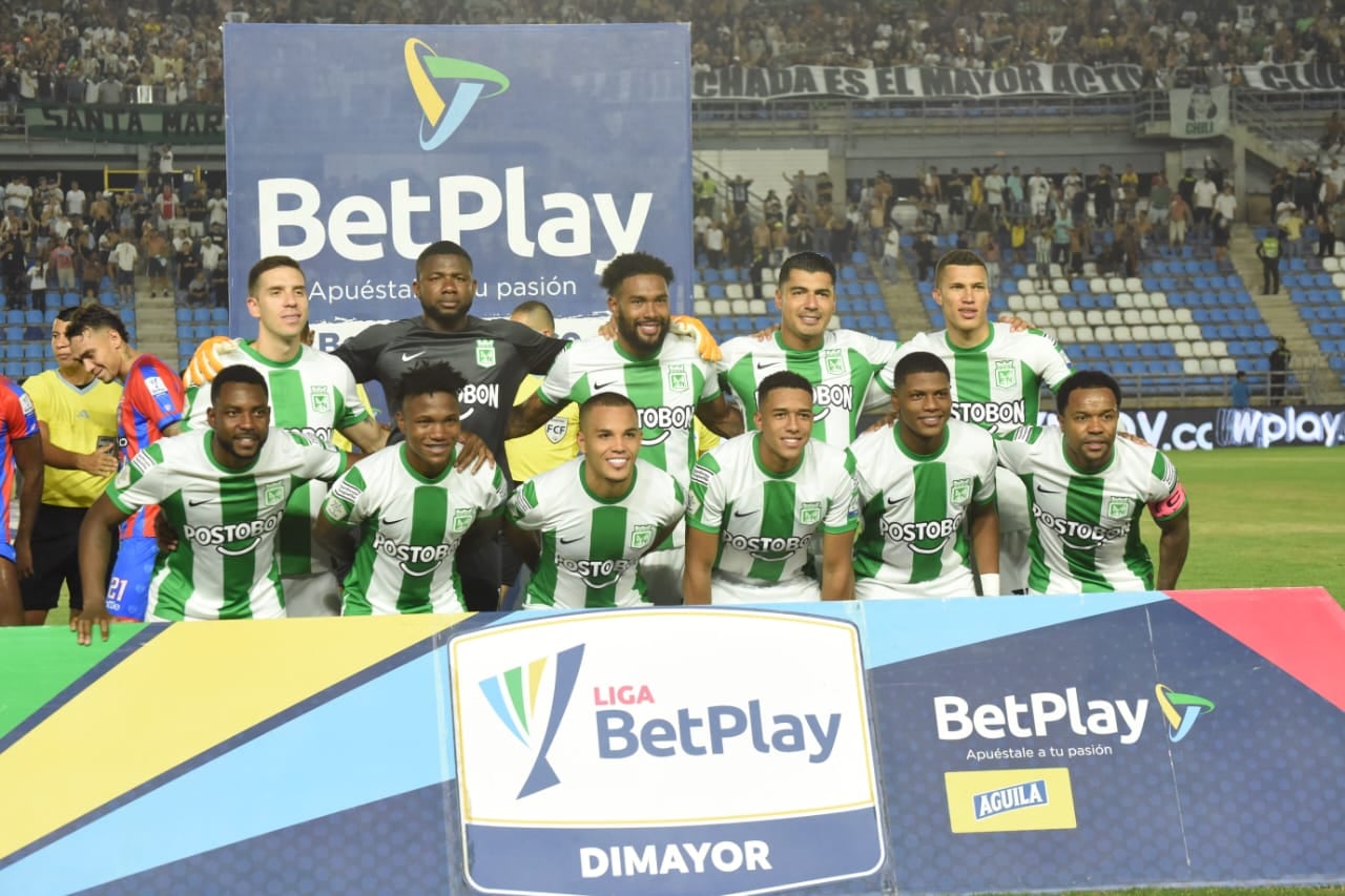 Imagen del partido entre Unión Magdalena y Atlético Nacional por el segundo semestre de la Liga colombiana del 2023.