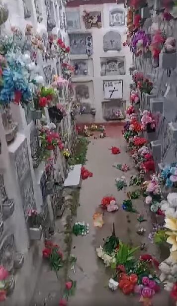 Varias lapidas quedaron destruidas.