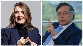 Paloma Valencia y Gustavo Petro