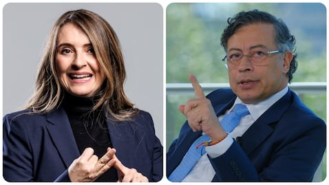 Paloma Valencia y Gustavo Petro