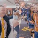 Selección de Países Bajos celebrando