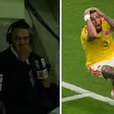 Falcao no lo podía creer: Daniel Muñoz se perdió el primer de Colombia, contra RD Congo, en el primer tiempo.