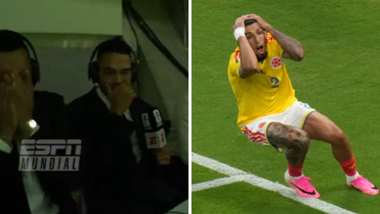 Falcao no lo podía creer: Daniel Muñoz se perdió el primer de Colombia, contra RD Congo, en el primer tiempo.